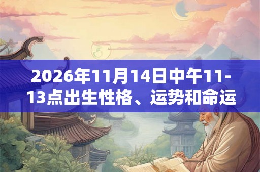 2026年11月14日中午11-13点出生性格、运势和命运
