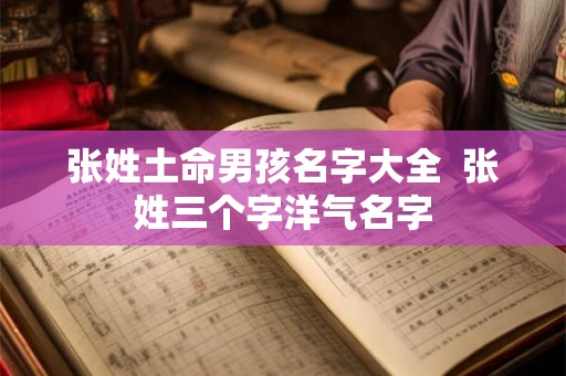 张姓土命男孩名字大全 张姓三个字洋气名字 张姓土命男孩名字大全 张姓三个字洋气名字