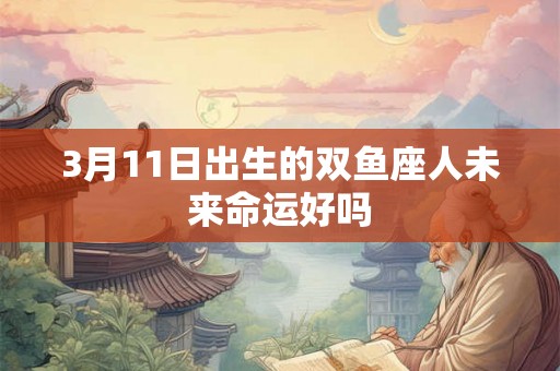 3月11日出生的双鱼座人未来命运好吗