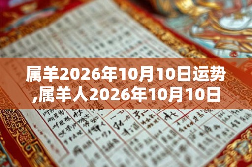 属羊2026年10月10日运势,属羊人2026年10月10日财运,生肖羊2026年10月10日运势