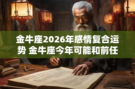 金牛座2026年感情复合运势 金牛座今年可能和前任复合吗