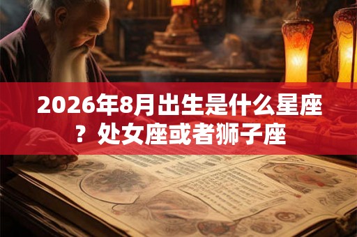 2026年8月出生是什么星座？处女座或者狮子座