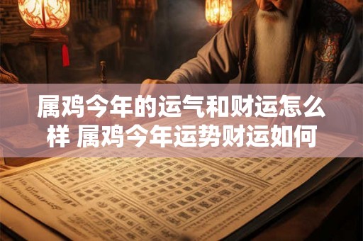 属鸡今年的运气和财运怎么样 属鸡今年运势财运如何