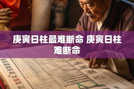 庚寅日柱最难断命 庚寅日柱难断命