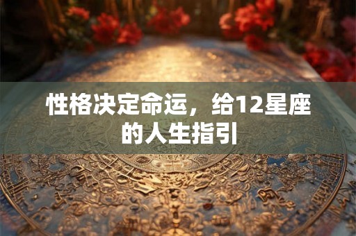 性格决定命运，给12星座的人生指引