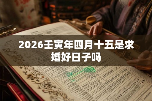 2026壬寅年四月十五是求婚好日子吗
