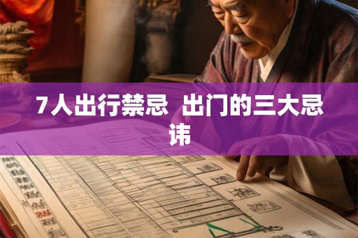7人出行禁忌  出门的三大忌讳