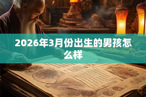 2026年3月份出生的男孩怎么样 2026年3月份出生的男孩怎么样