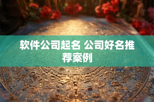 软件公司起名 公司好名推荐案例