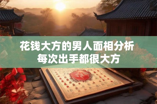 花钱大方的男人面相分析 每次出手都很大方