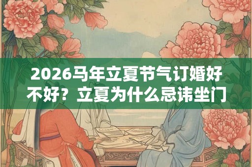 2026马年立夏节气订婚好不好?立夏为什么忌讳坐门槛? 2026马年立夏节气订婚好不好?立夏为什么忌讳坐门槛?
