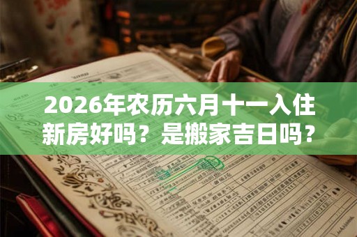 2026年农历六月十一入住新房好吗？是搬家吉日吗？