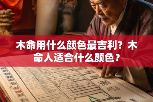 木命用什么颜色最吉利？木命人适合什么颜色？