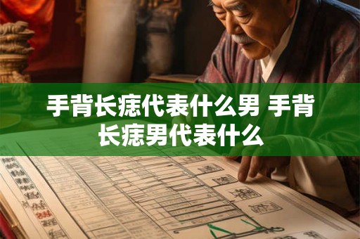 手背长痣代表什么男 手背长痣男代表什么