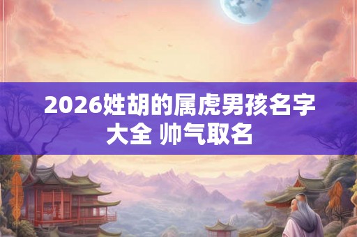 2026姓胡的属虎男孩名字大全 帅气取名