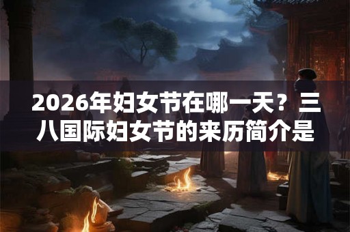 2026年妇女节在哪一天？三八国际妇女节的来历简介是什么？