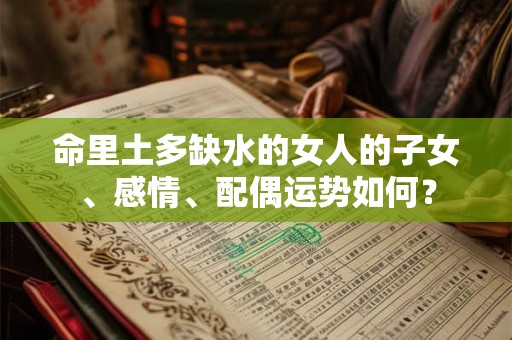 命里土多缺水的女人的子女、感情、配偶运势如何? 命里土多缺水的女人的子女、感情、配偶运势如何?