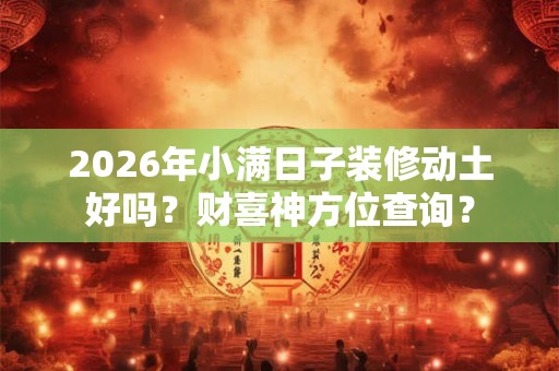 2026年小满日子装修动土好吗？财喜神方位查询？