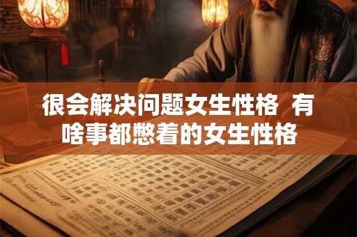 很会解决问题女生性格  有啥事都憋着的女生性格
