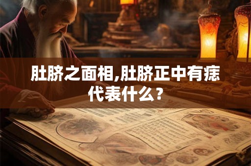 肚脐之面相,肚脐正中有痣代表什么？