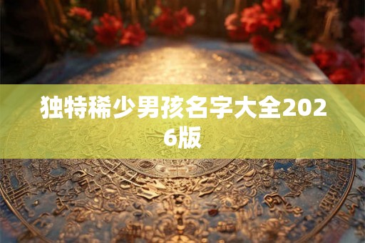 独特稀少男孩名字大全2026版