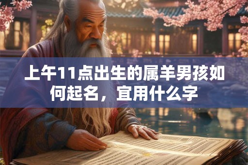 上午11点出生的属羊男孩如何起名，宜用什么字