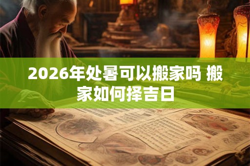2026年处暑可以搬家吗 搬家如何择吉日