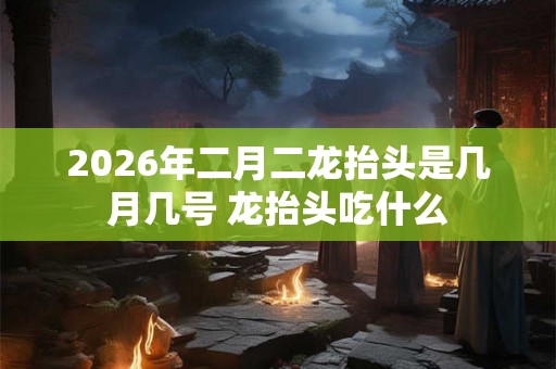 2026年二月二龙抬头是几月几号 龙抬头吃什么