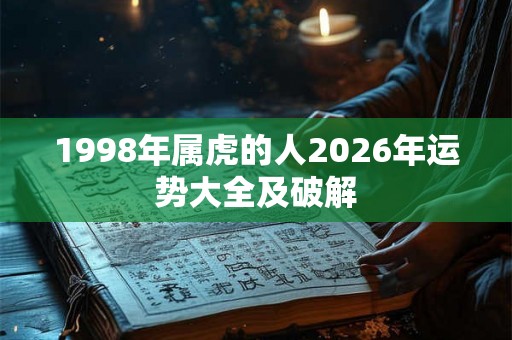 1998年属虎的人2026年运势大全及破解