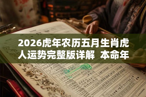 2026虎年农历五月生肖虎人运势完整版详解  本命年运程如何