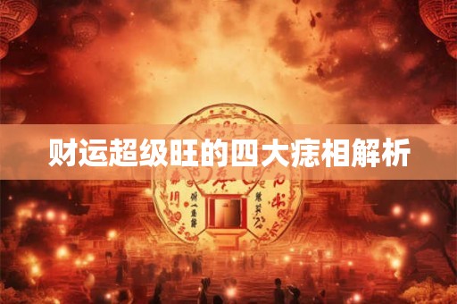财运超级旺的四大痣相解析