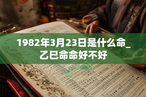 1982年3月23日是什么命_乙巳命命好不好 1982年3月23日是什么命_乙巳命命好不好