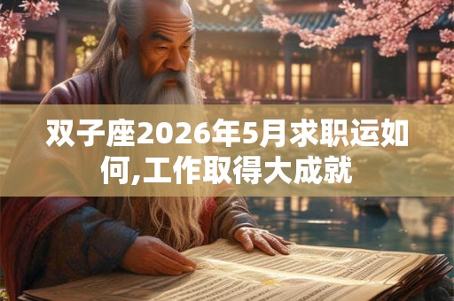 双子座2026年5月求职运如何,工作取得大成就