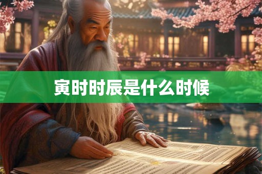 寅时时辰是什么时候