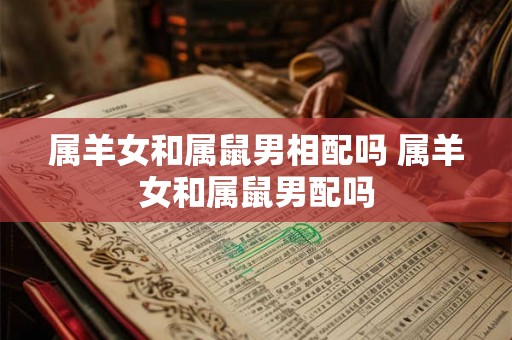 属羊女和属鼠男相配吗 属羊女和属鼠男配吗