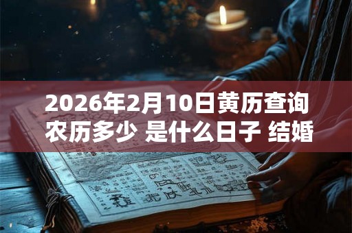 2026年2月10日黄历查询 农历多少 是什么日子 结婚吉时