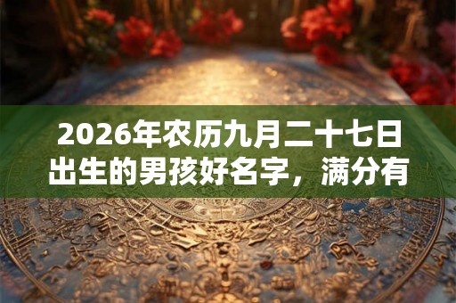 2026年农历九月二十七日出生的男孩好名字,满分有内涵的名字起名 2026年农历九月二十七日出生的男孩好名字,满分有内涵的名字起名