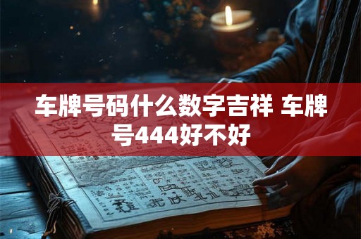 车牌号码什么数字吉祥 车牌号444好不好