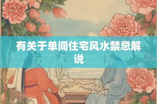 有关于单间住宅风水禁忌解说