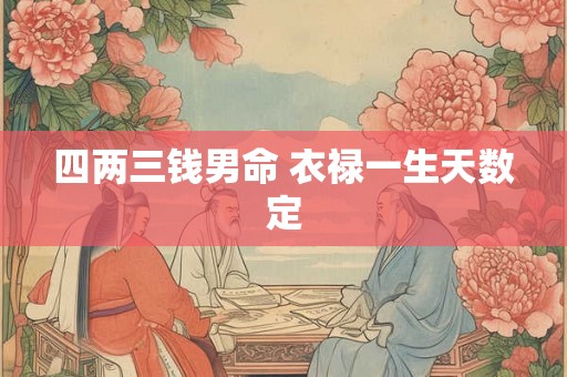 四两三钱男命 衣禄一生天数定