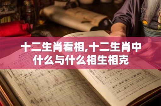 十二生肖看相,十二生肖中什么与什么相生相克