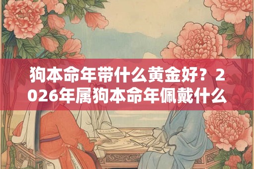狗本命年带什么黄金好？2026年属狗本命年佩戴什么好