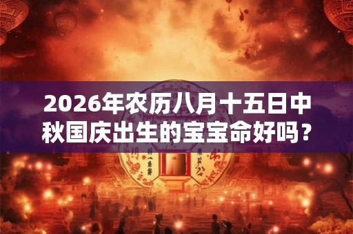 2026年农历八月十五日中秋国庆出生的宝宝命好吗？