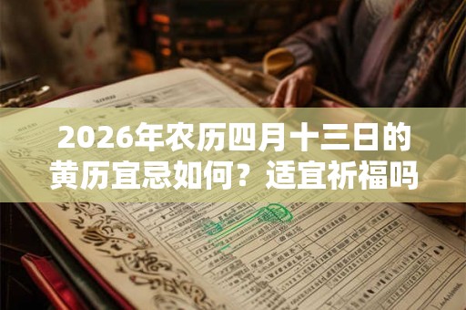 2026年农历四月十三日的黄历宜忌如何？适宜祈福吗？