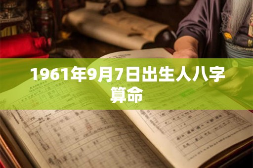 1961年9月7日出生人八字算命