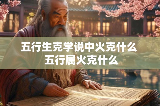 五行生克学说中火克什么  五行属火克什么