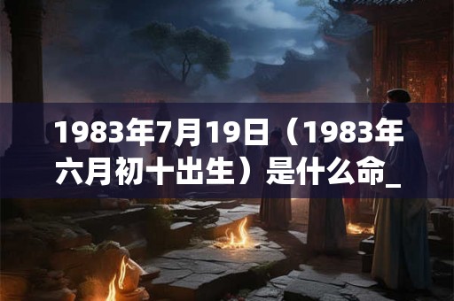 1983年7月19日（1983年六月初十出生）是什么命_命运如何