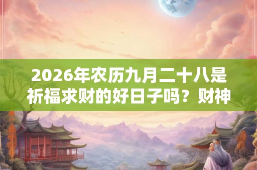 2026年农历九月二十八是祈福求财的好日子吗？财神方位在哪？