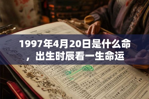 1997年4月20日是什么命，出生时辰看一生命运