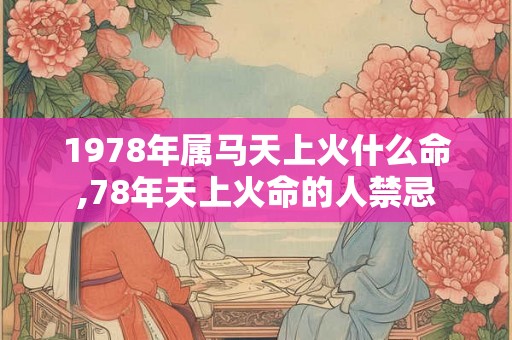 1978年属马天上火什么命,78年天上火命的人禁忌